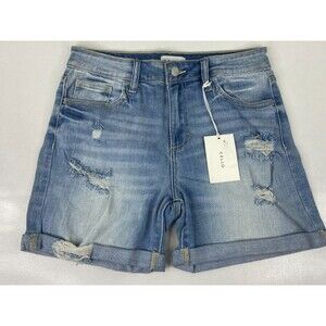 Cello Women Small Denim Shorts Mom Jeans Cuff Mid Rise NWT